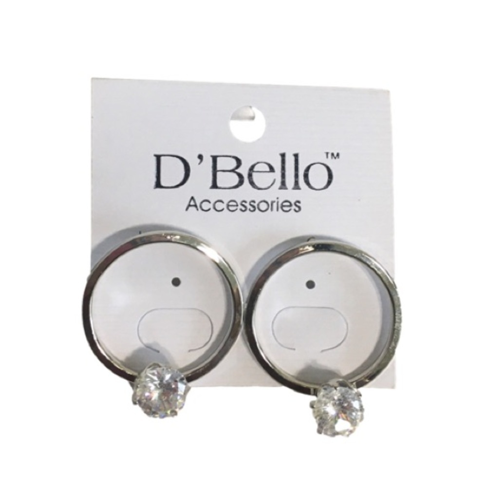 New D’BELLO ACCESSORIES HOOP GEM EARRINGS